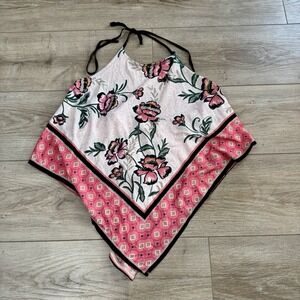 Meraki Women's Halter Neck‎ Tank Top Floral Size Large